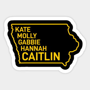 Caitlin Clark Name List Sticker